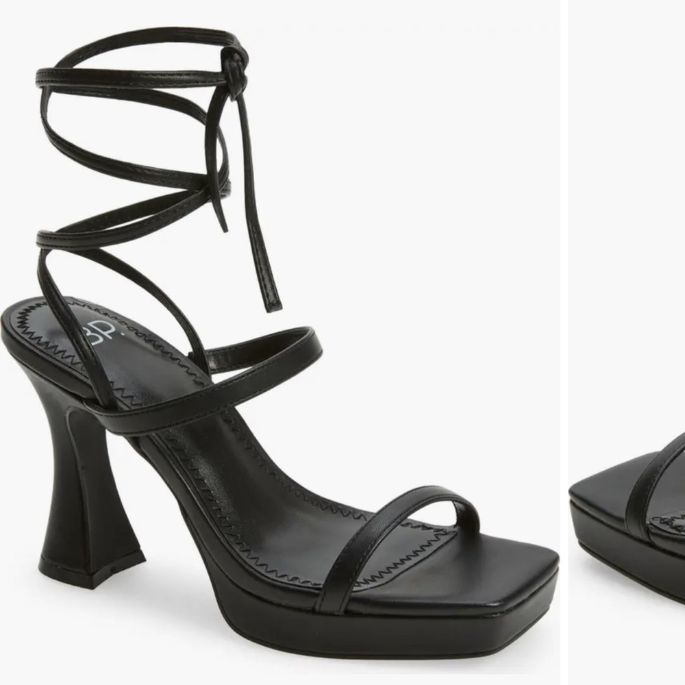 LIKE NEW platform sandal wrap heels